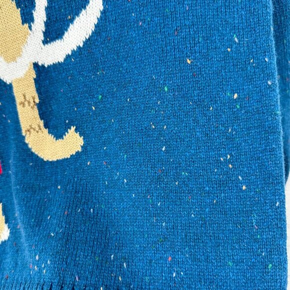 Tucker + Tate Dark Teal Blue Mammoth Holiday Winter Sweater Family Pictures NWT - Picture 5 of 7